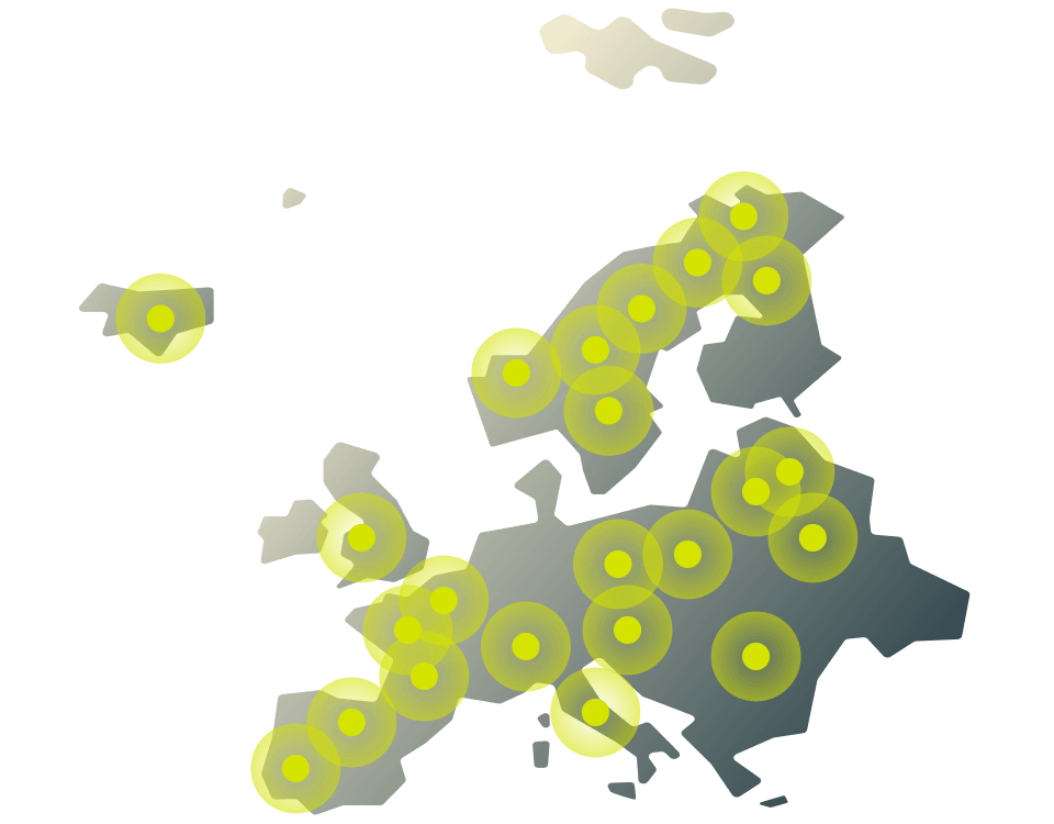 Connectez-vous &agrave; des dizaines d'emplacements de serveurs en Europe gr&acirc;ce au grand r&eacute;seau mondial d'ExpressVPN.