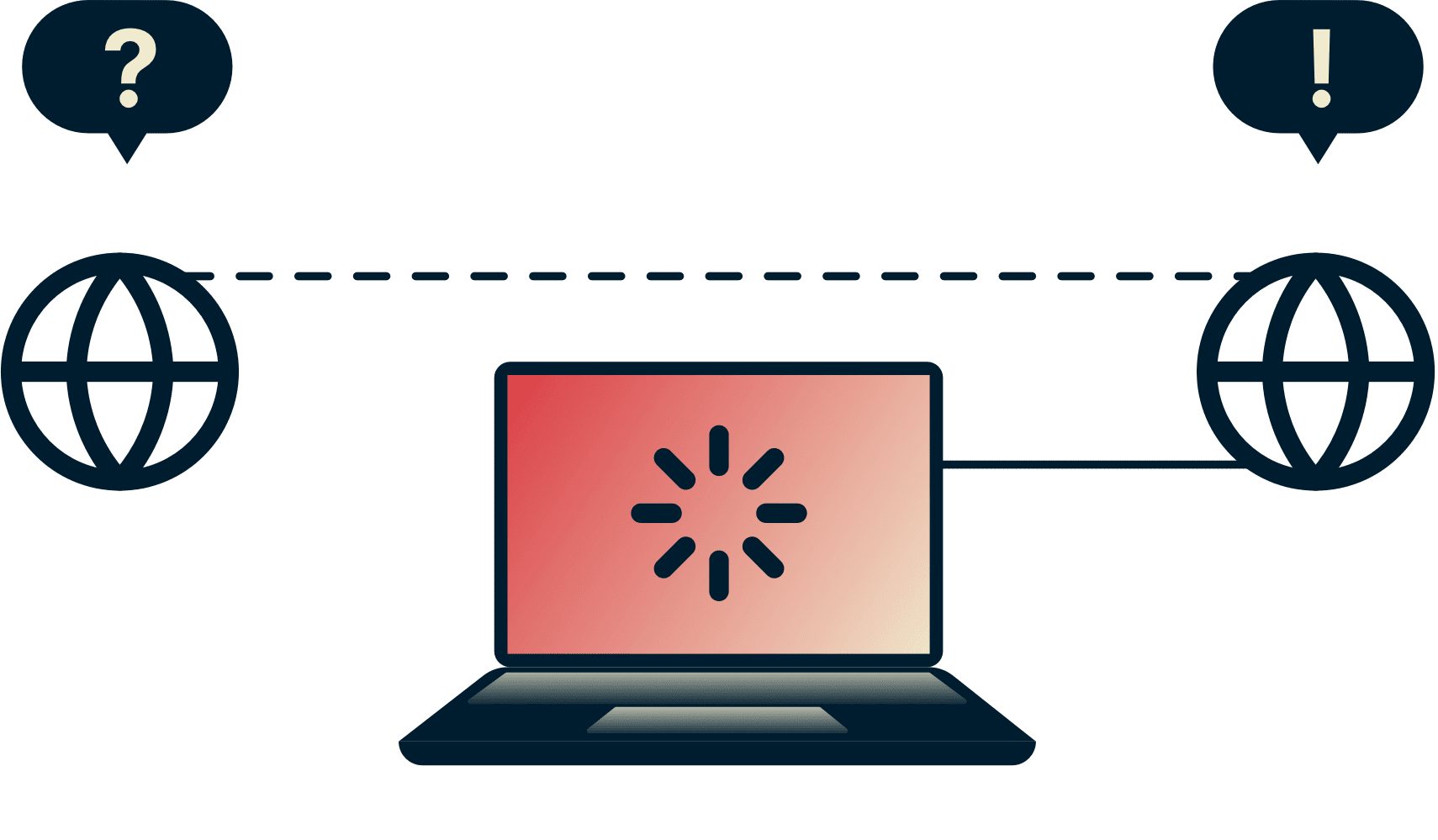 Mitä on peering? Kaavio, jossa kaksi internet-palveluntarjoajaa rajoittaa kannettavan tietokoneen suoratoistovideon nopeutta.